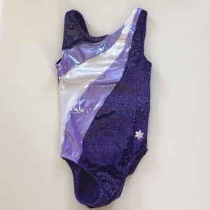 Snowflake gymnastics leotard